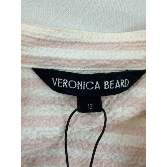 NWT Veronica Beard Avella Ruffled Striped Seersucker Mini Dress Size 12 - Picture 6 of 12
